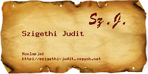 Szigethi Judit névjegykártya